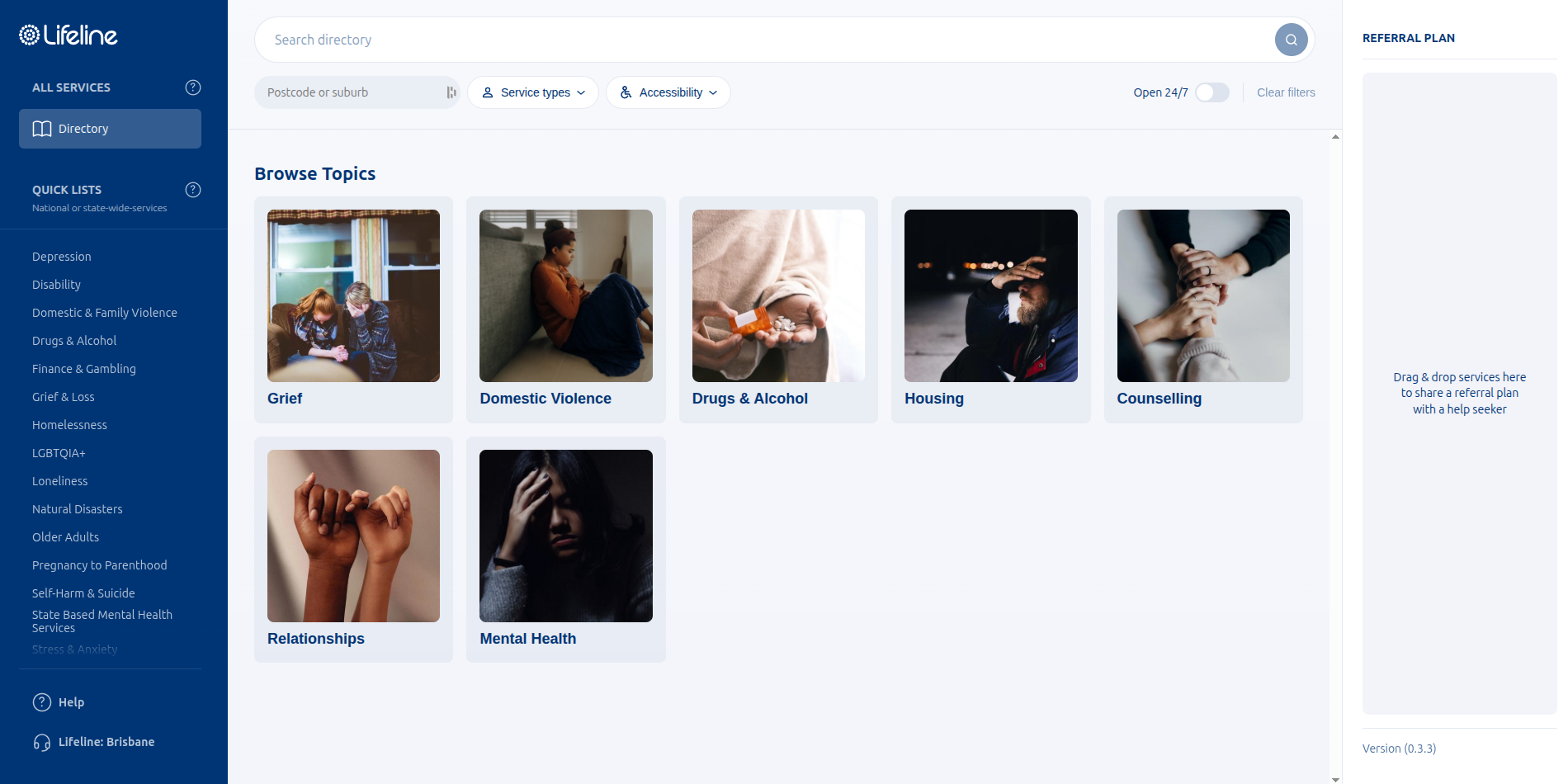 Lifeline Service Finder
